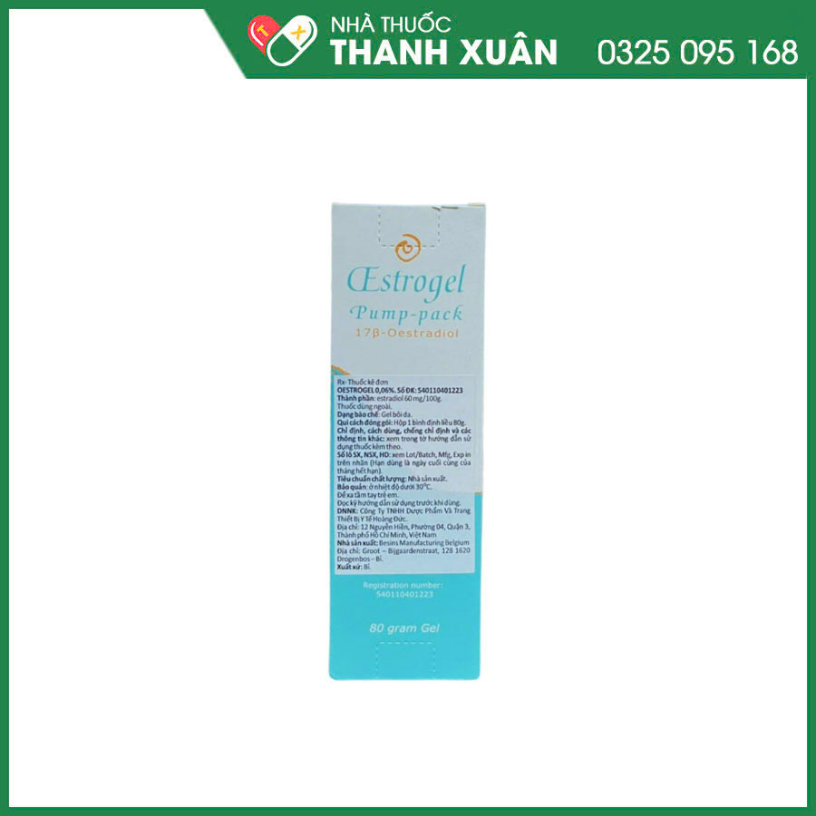 Oestrogel 0,06% điều trị thiếu estrogen và các triệu chứng do thiếu estrogen, phòng ngừa loãng xương
